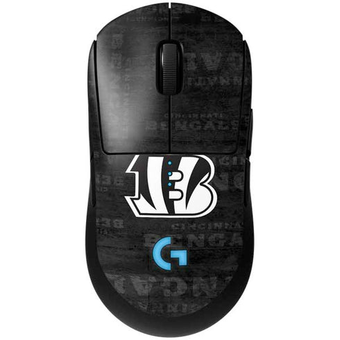 NFL Cincinnati Bengals Black & White G Pro Wireless Gaming Mouse Skin