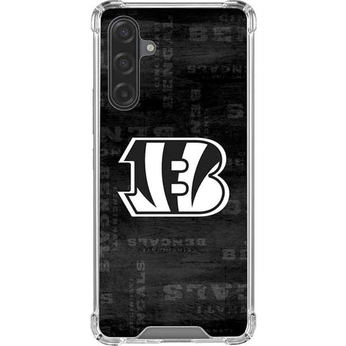 NFL Cincinnati Bengals Black & White Galaxy A17 Clear Case
