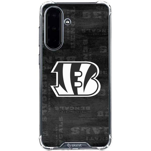 NFL Cincinnati Bengals Black & White Galaxy A36 5G Clear Case