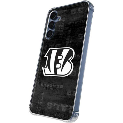 NFL Cincinnati Bengals Black & White Galaxy A55 5G Clear Case