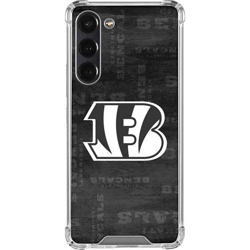 NFL Cincinnati Bengals Black & White Galaxy S24 FE Clear Case