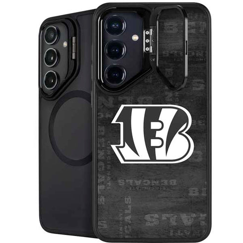 NFL Cincinnati Bengals Black & White Galaxy S24 FE Kickstand Case
