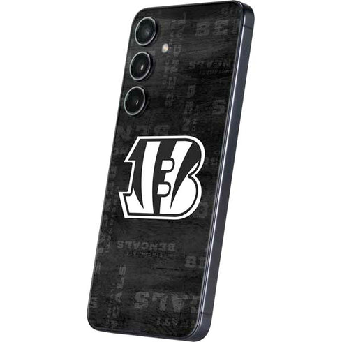 NFL Cincinnati Bengals Black & White Galaxy S25 Plus Skin