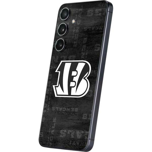 NFL Cincinnati Bengals Black & White Galaxy S24 Skin