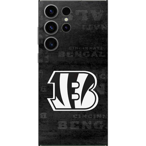NFL Cincinnati Bengals Black & White Galaxy S24 Ultra Skin