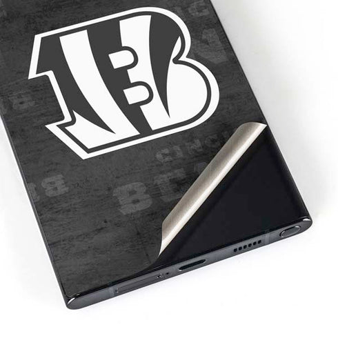 NFL Cincinnati Bengals Black & White Galaxy S24 Ultra Skin