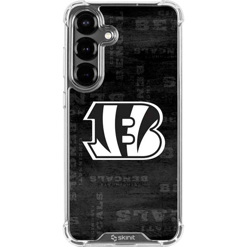 NFL Cincinnati Bengals Black & White Galaxy S26 Clear Case