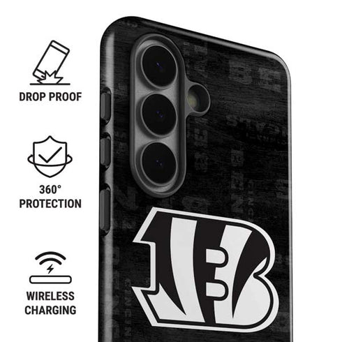 NFL Cincinnati Bengals Black & White Galaxy S26 Impact Case