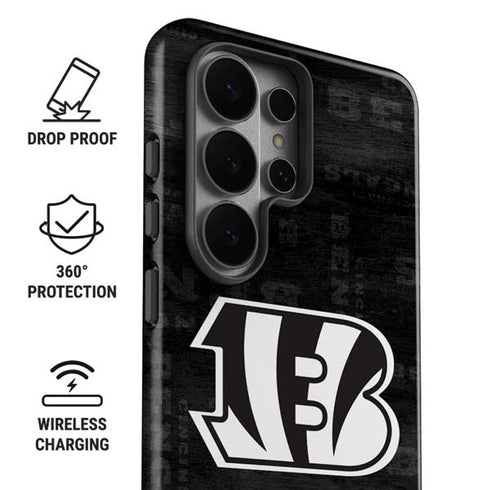 NFL Cincinnati Bengals Black & White Galaxy S26 Ultra Impact Case