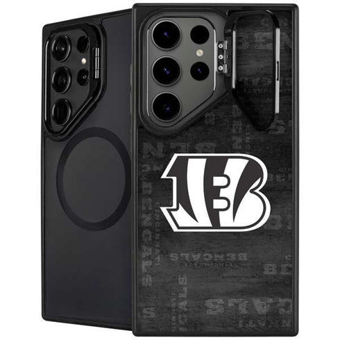 NFL Cincinnati Bengals Black & White Galaxy S26 Ultra Kickstand Case