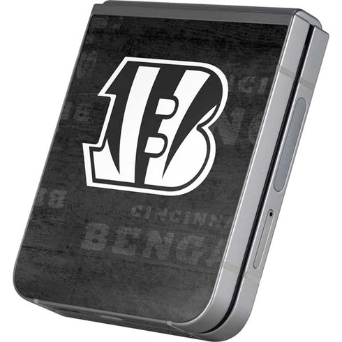 NFL Cincinnati Bengals Black & White Galaxy Z Flip6 Skin