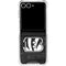 NFL Cincinnati Bengals Black & White Galaxy Z Flip7 Clear Case