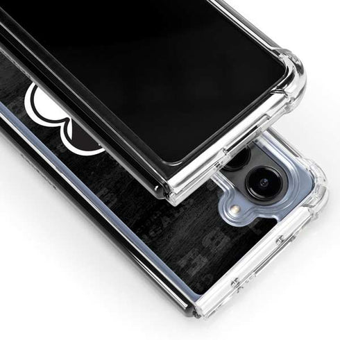 NFL Cincinnati Bengals Black & White Galaxy Z Fold5 5G Clear Case