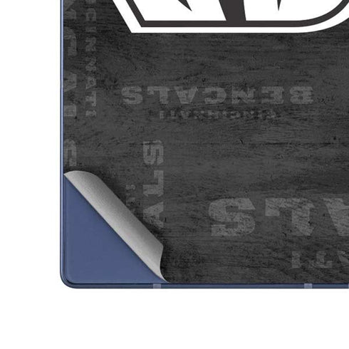 NFL Cincinnati Bengals Black & White Galaxy Z Fold6 Skin