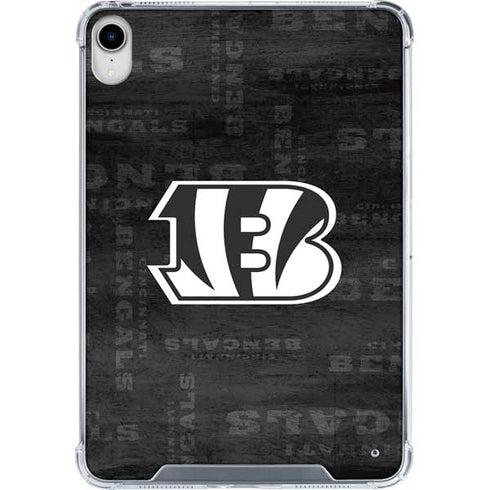 NFL Cincinnati Bengals Black & White iPad 11th Gen (2025) Clear Case