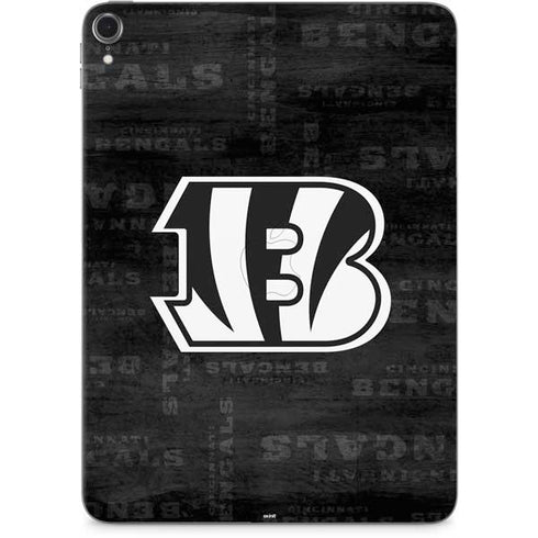NFL Cincinnati Bengals Black & White Apple iPad Pro Skin