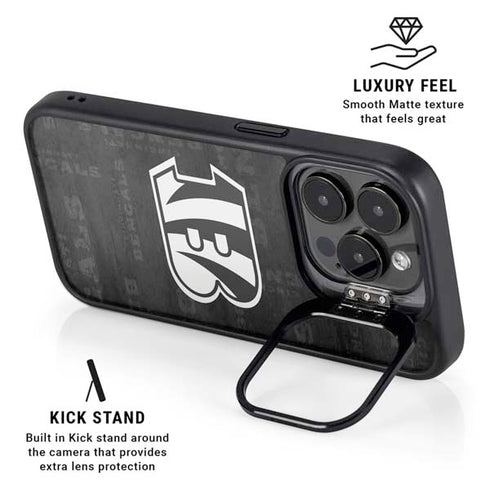 NFL Cincinnati Bengals Black & White iPhone 13 Pro Kickstand Case