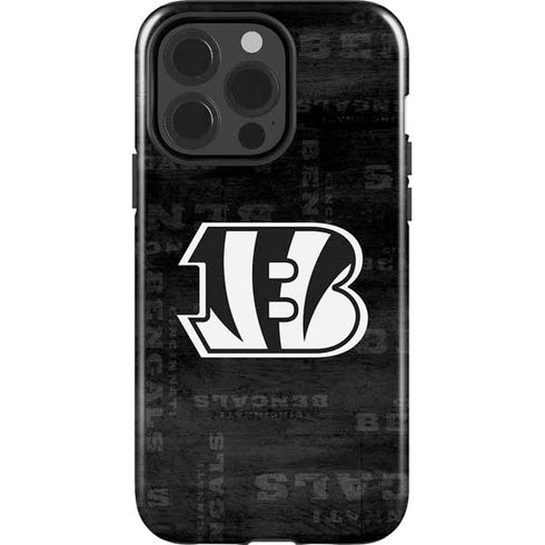 NFL Cincinnati Bengals Black & White iPhone 15 Pro Impact Case