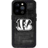 NFL Cincinnati Bengals Black & White iPhone 15 Pro Waterproof Case