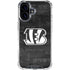 NFL Cincinnati Bengals Black & White iPhone 16 Plus Clear Case