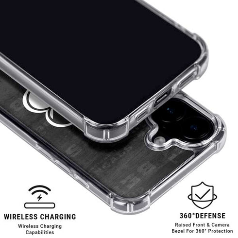 NFL Cincinnati Bengals Black & White iPhone 16 Plus Clear Case