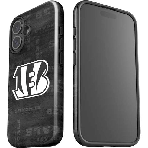 NFL Cincinnati Bengals Black & White iPhone 16 Plus Impact Case