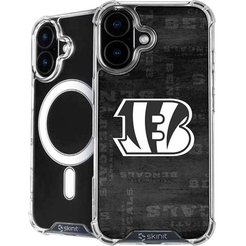 NFL Cincinnati Bengals Black & White iPhone 16 Plus MagSafe Case