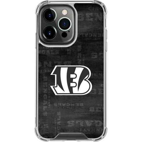 NFL Cincinnati Bengals Black & White iPhone 16 Pro Clear Case