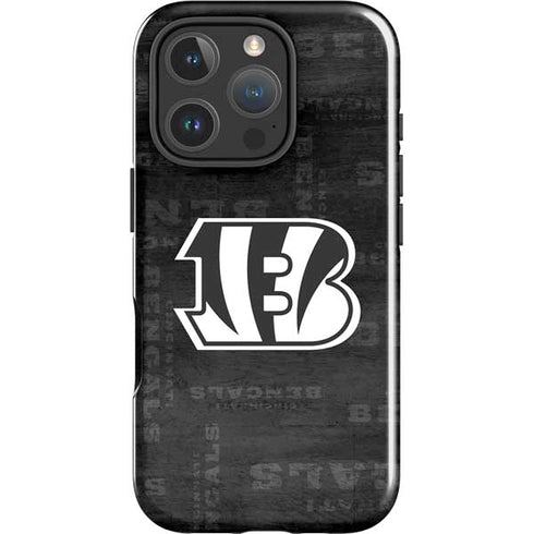 NFL Cincinnati Bengals Black & White iPhone 16 Pro Max Impact Case