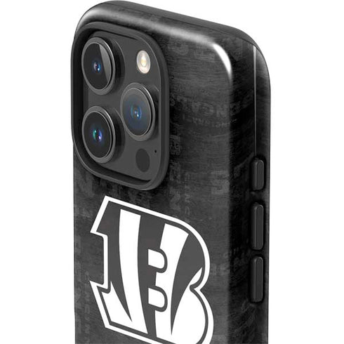 NFL Cincinnati Bengals Black & White iPhone 16 Pro Max Impact Case