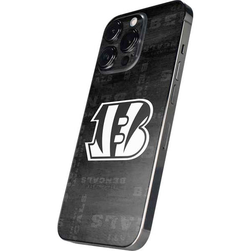 NFL Cincinnati Bengals Black & White iPhone 16 Pro Max Skin