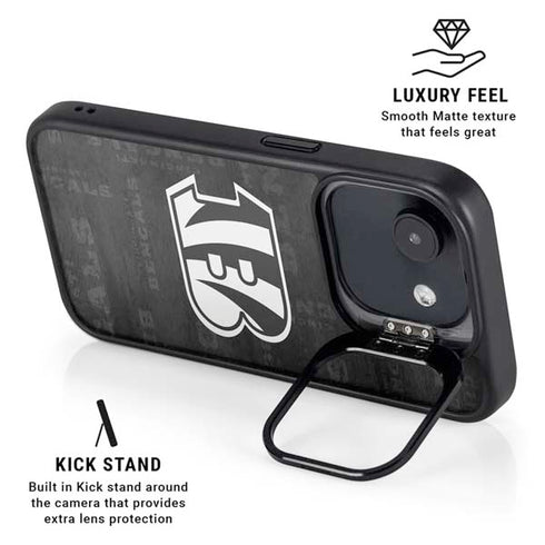 NFL Cincinnati Bengals Black & White iPhone 16e Kickstand Case