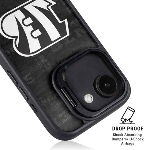 NFL Cincinnati Bengals Black & White iPhone 16e Kickstand Case