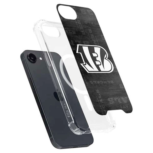 NFL Cincinnati Bengals Black & White iPhone 16e MagSafe Case