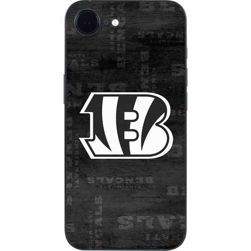 NFL Cincinnati Bengals Black & White iPhone 16e Skin