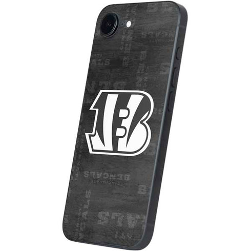 NFL Cincinnati Bengals Black & White iPhone 16e Skin