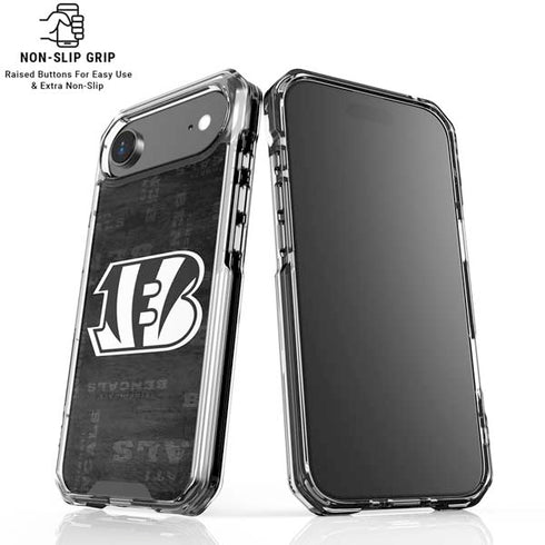 NFL Cincinnati Bengals Black & White iPhone 17 Air Clear Case