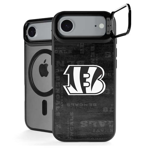 NFL Cincinnati Bengals Black & White iPhone 17 Air Kickstand Case