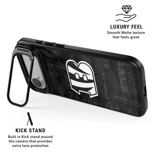 NFL Cincinnati Bengals Black & White iPhone 17 Air Kickstand Case