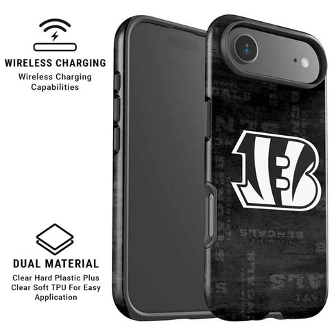 NFL Cincinnati Bengals Black & White iPhone 17 Air Magsafe Impact Case