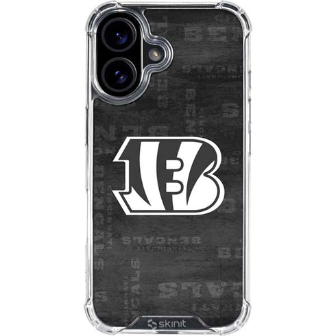 NFL Cincinnati Bengals Black & White iPhone 17 Clear Case