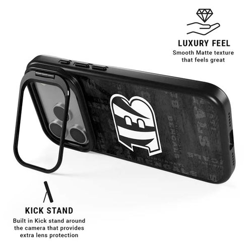 NFL Cincinnati Bengals Black & White iPhone 17 Pro Kickstand Case