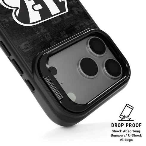 NFL Cincinnati Bengals Black & White iPhone 17 Pro Max Kickstand Case