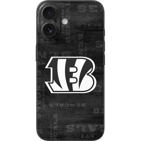 NFL Cincinnati Bengals Black & White iPhone 17 Skin