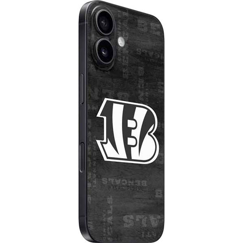 NFL Cincinnati Bengals Black & White iPhone 17 Skin