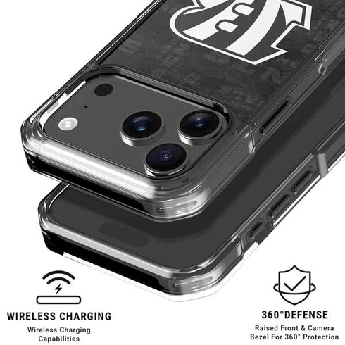 NFL Cincinnati Bengals Black & White iPhone 18 Pro Clear Case