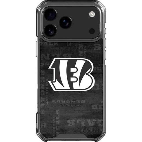 NFL Cincinnati Bengals Black & White iPhone 18 Pro Max Clear Case