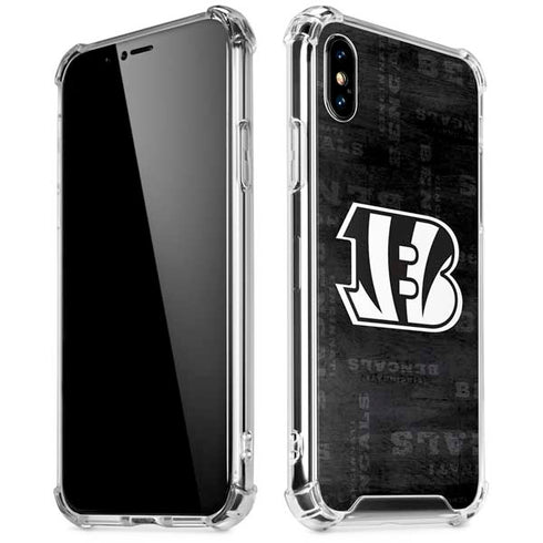 NFL Cincinnati Bengals Black & White iPhone X/XS Clear Case