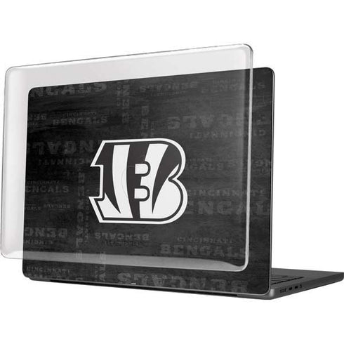 NFL Cincinnati Bengals Black & White MacBook Pro 14in (2021-24) Case plus Skin