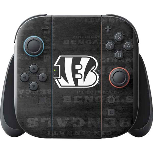 NFL Cincinnati Bengals Black & White Nintendo Switch 2 (2025) with Joy-Con Skin